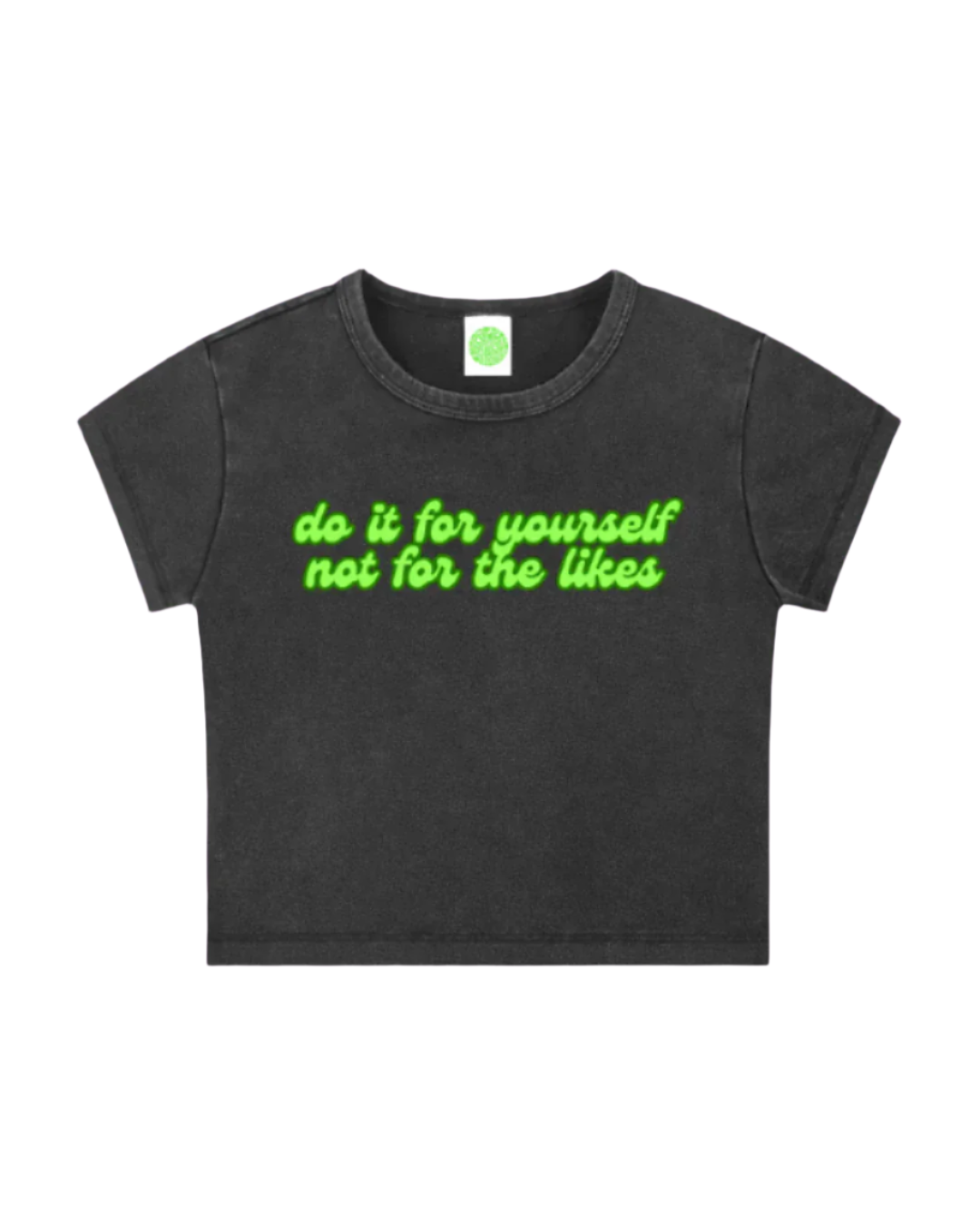 Do It For Yourself Snow Wash Crop Top