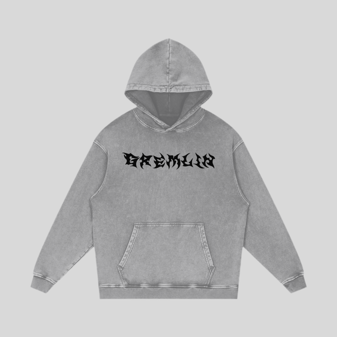 Cybersigilism Sippy Gremlin Acid Wash Hoodie