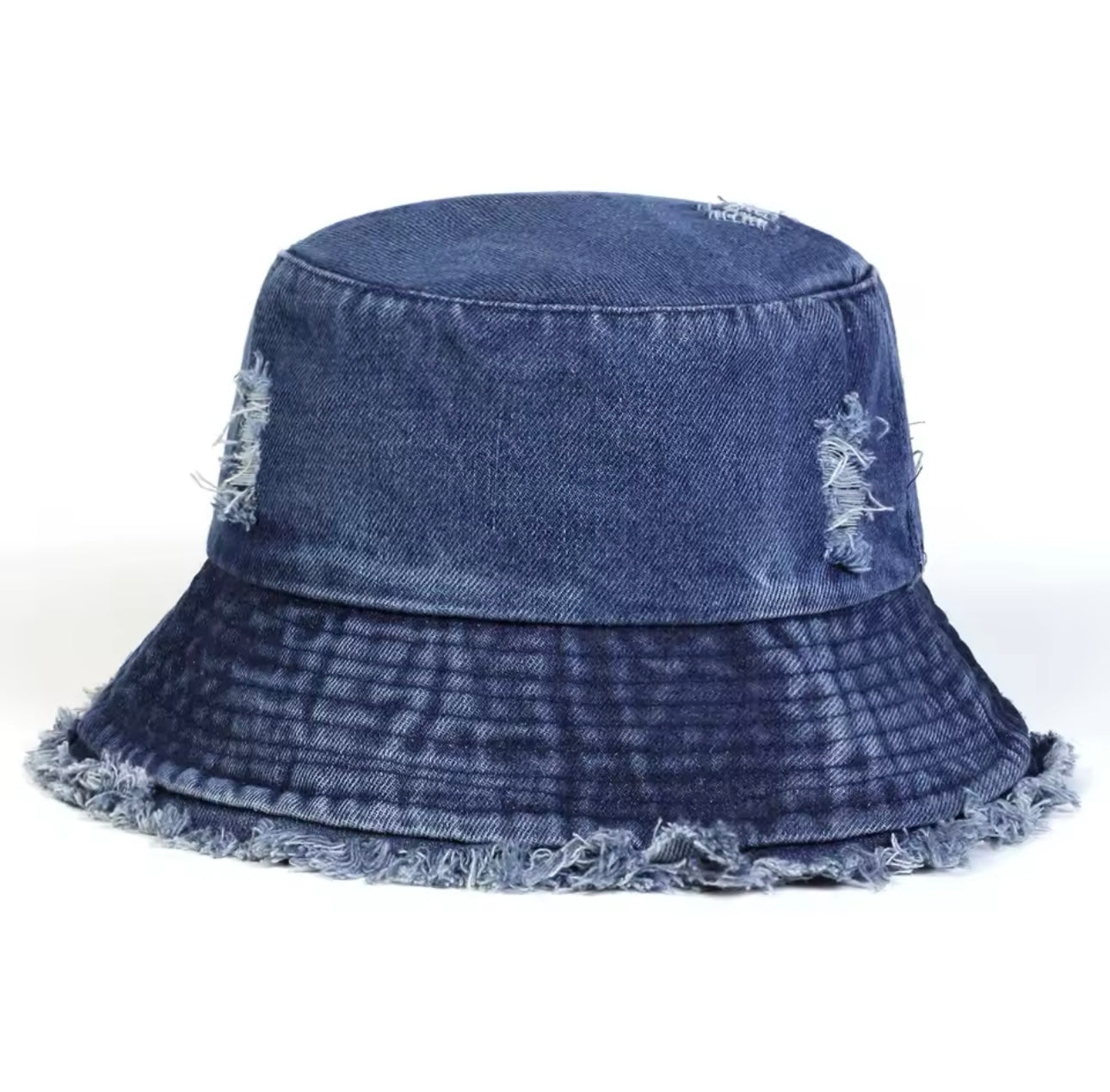 Distressed Denim Bucket Hat