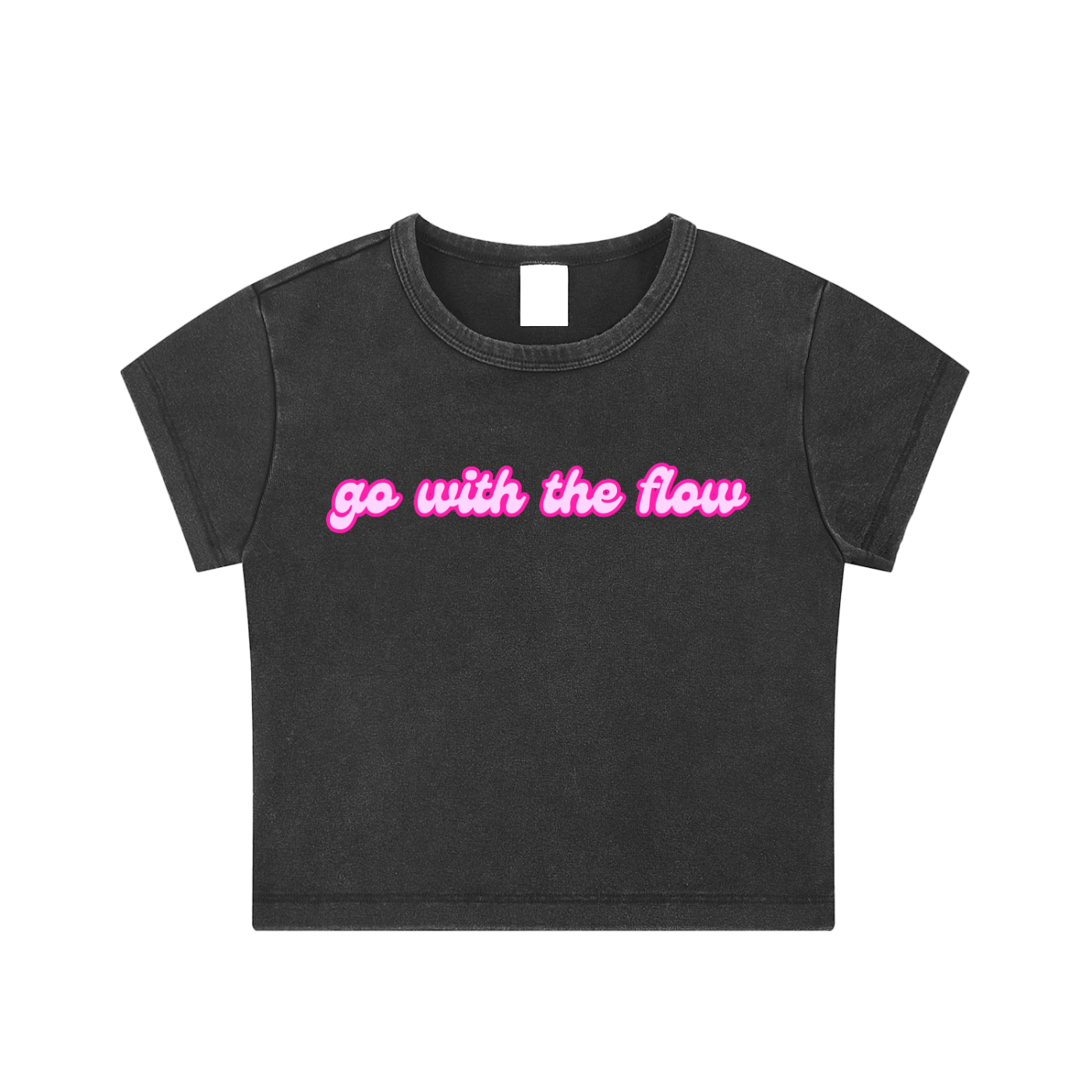 Go With The Flow Snow Wash Crop Top