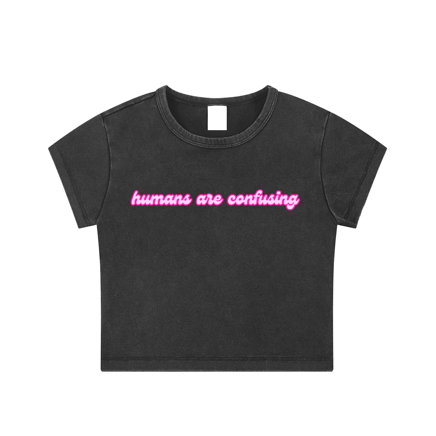 Humans Are Confusing Snow Wash Crop Top
