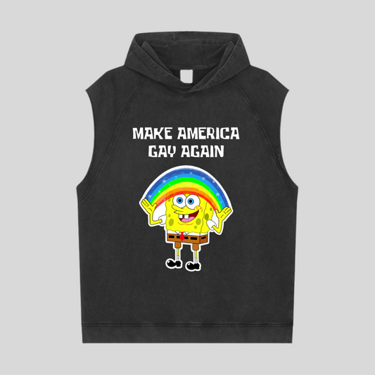 Make America Gay Again Sleeveless Hoodie