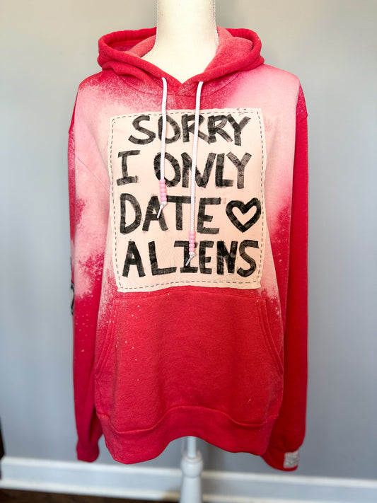 ‘LETS BE WEIRD TOGETHER” Vday Reworked Hoodie