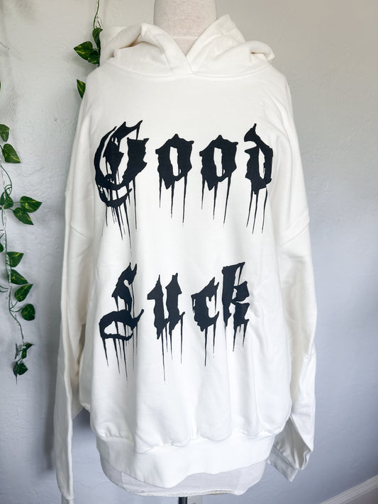 'Good Luck' Oversized Hidden Pocket Hoodie