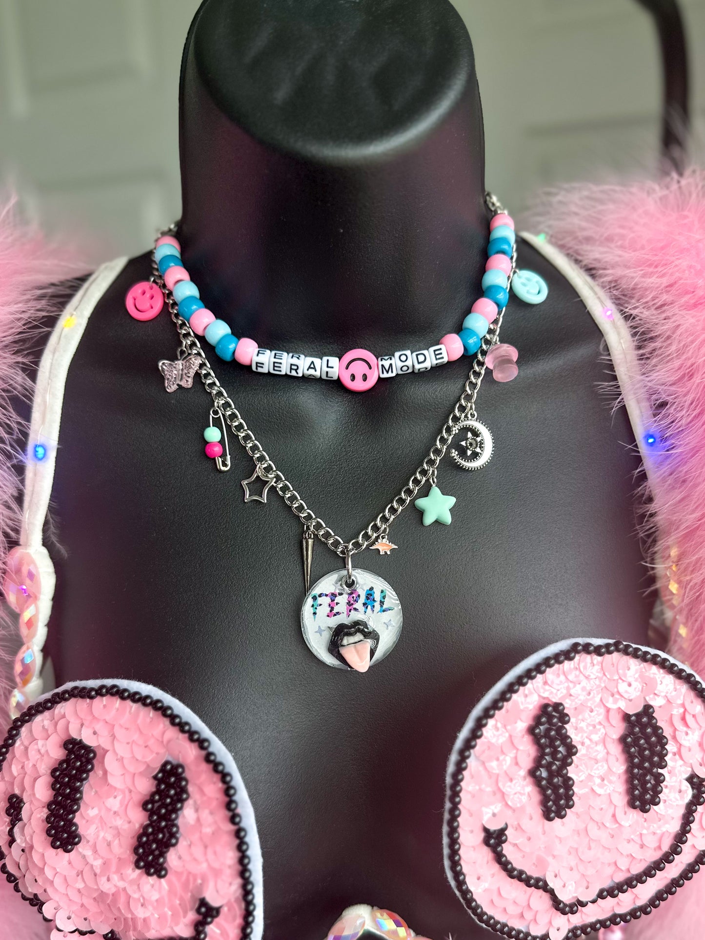 Feral Mode Kandi Necklace