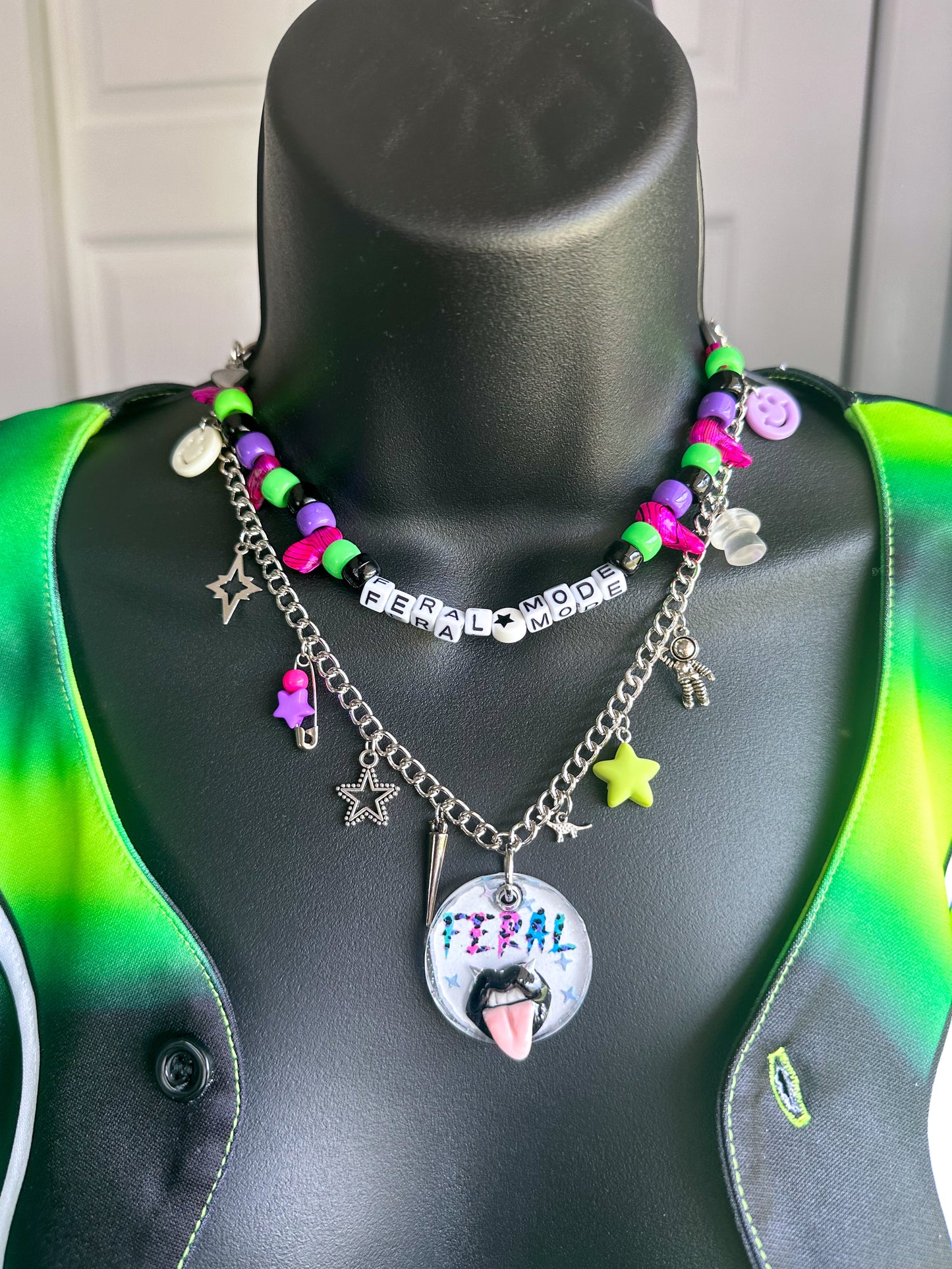 Feral Mode Kandi Necklace