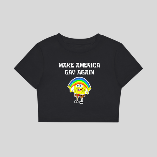 Make America Gay Again Fitted Crop Top