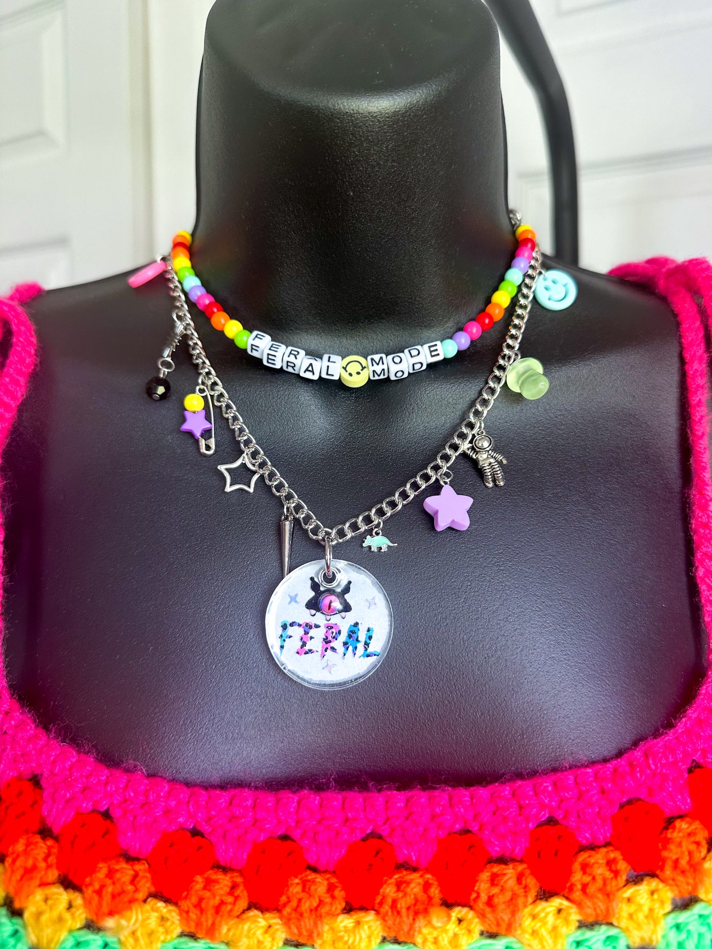 Feral Mode Kandi Necklace