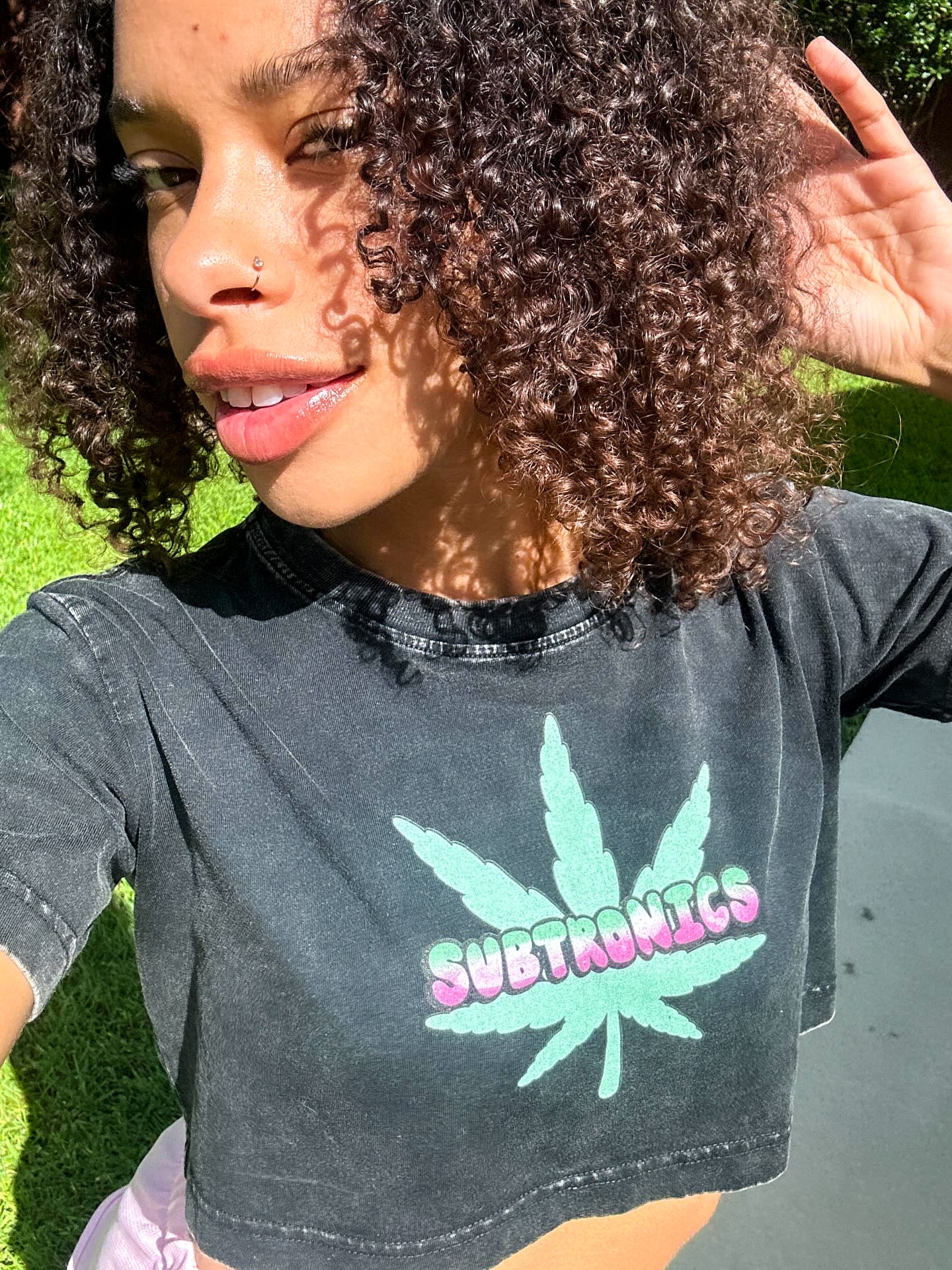 Subtronics Snow Wash Crop Top