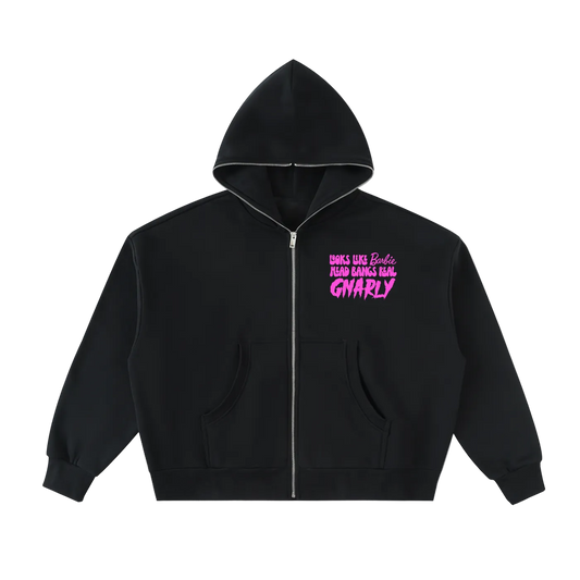 Gnarly Barbie Zip Up Hoodie