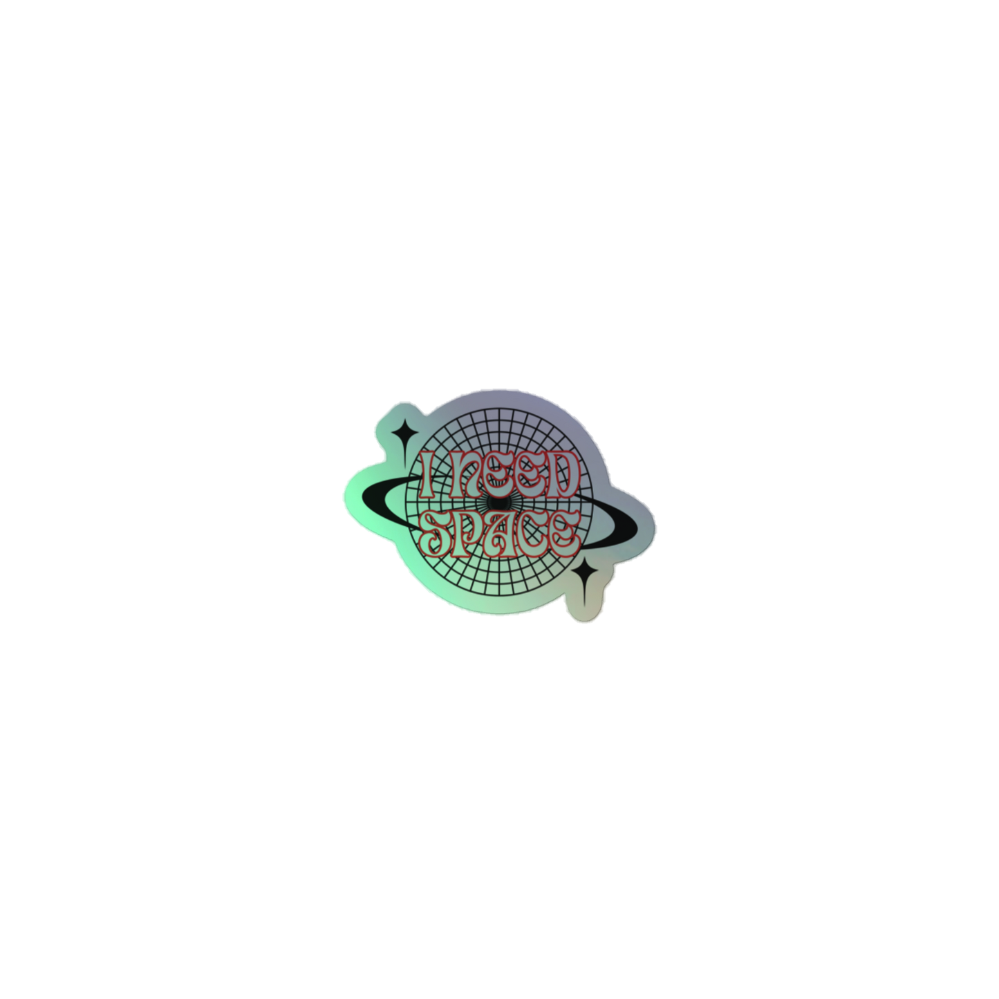 I need space holographic sticker kiss cut 3x3
