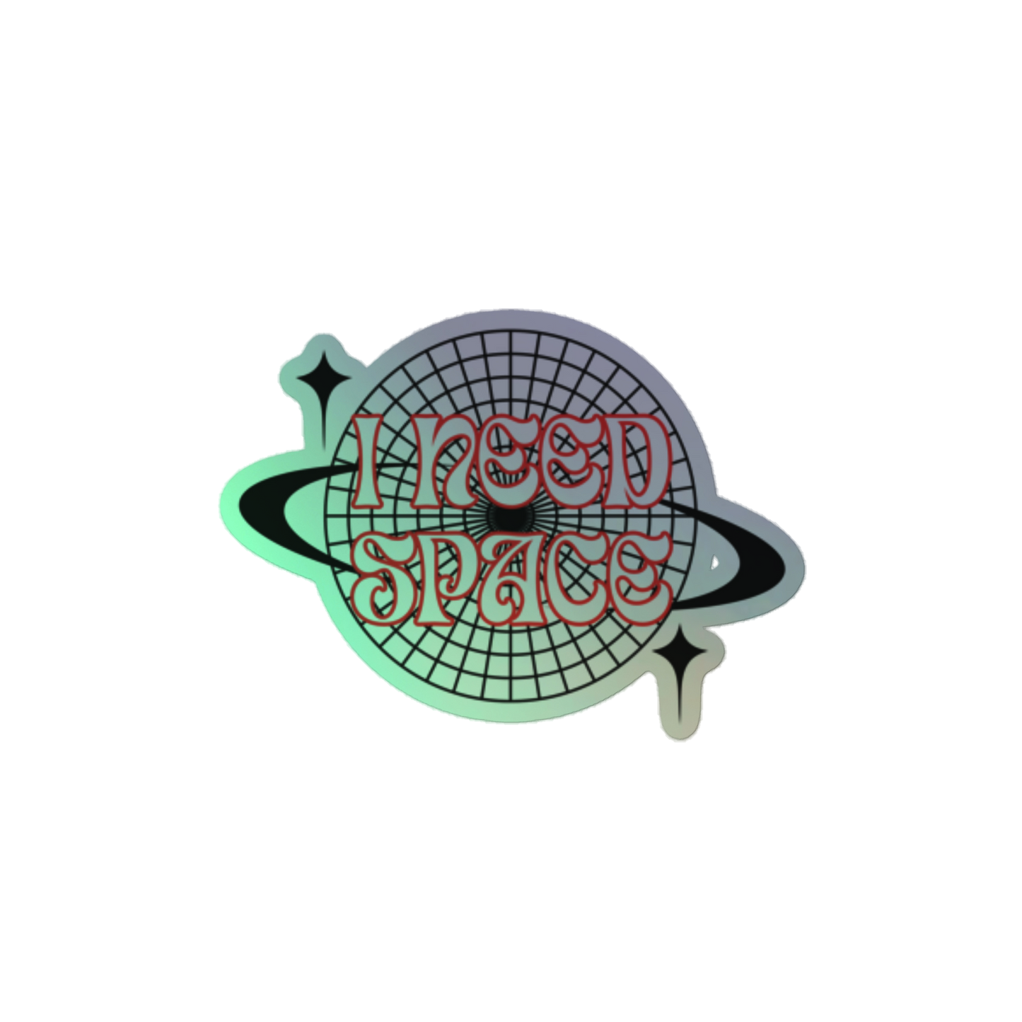 I need space holographic sticker kiss cut 5.5x5.5