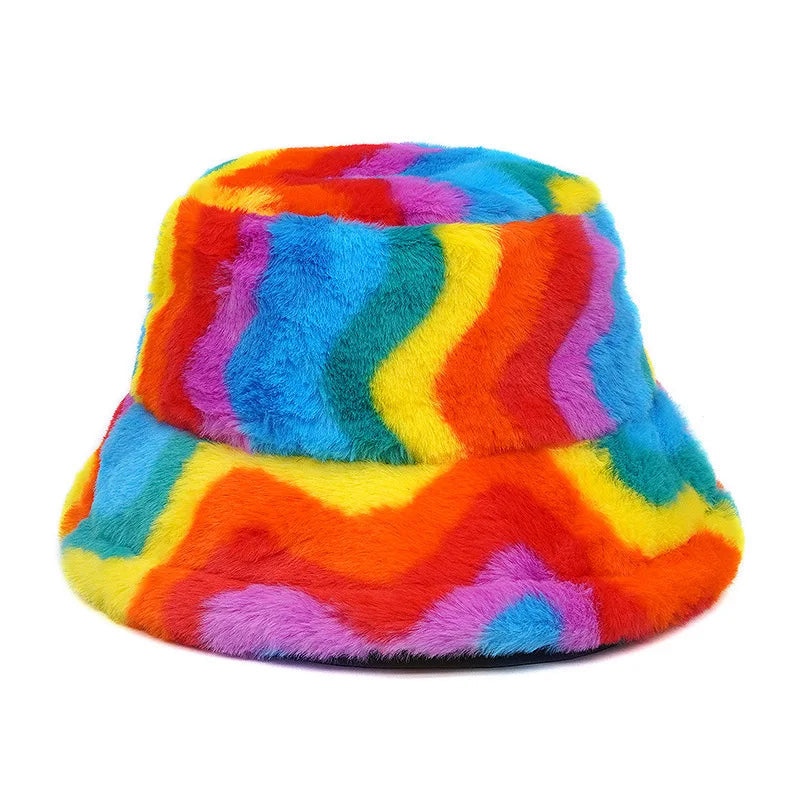 Faux Fur Adjustable Bucket Hats