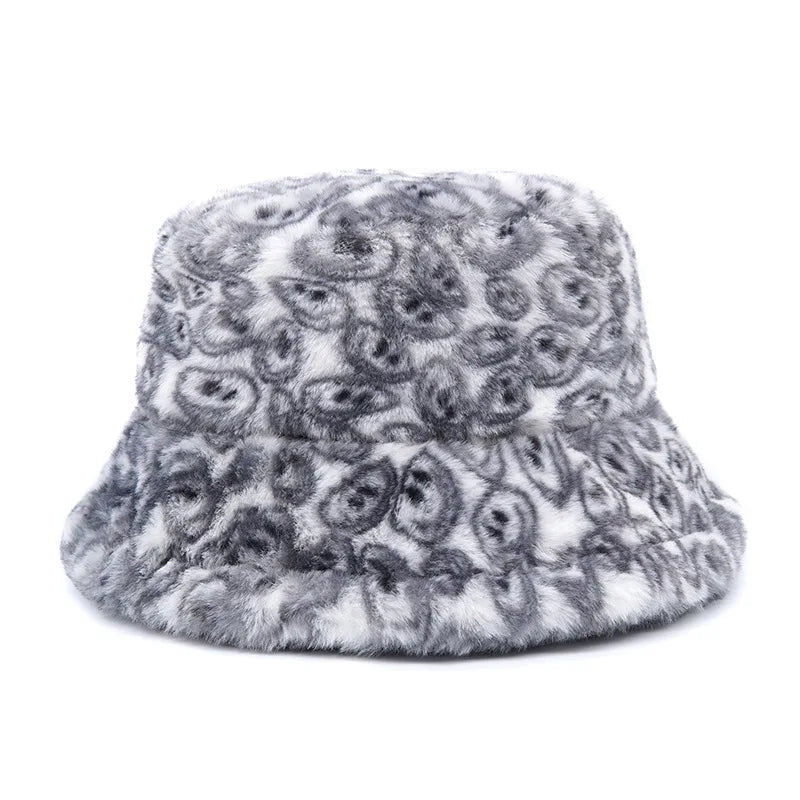 Faux Fur Adjustable Bucket Hats