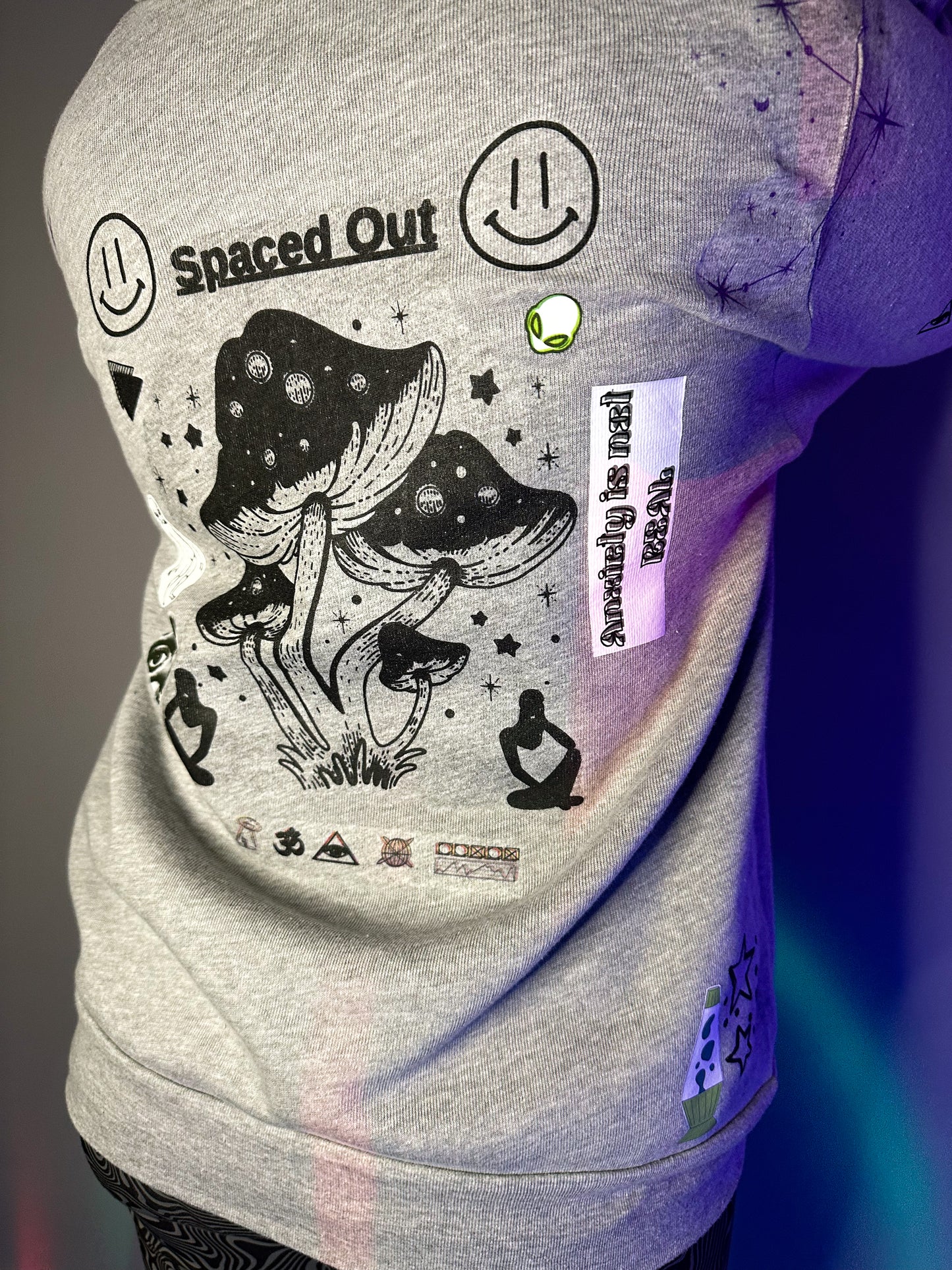 Spaced Out Hoodie // Grey // Small - XL