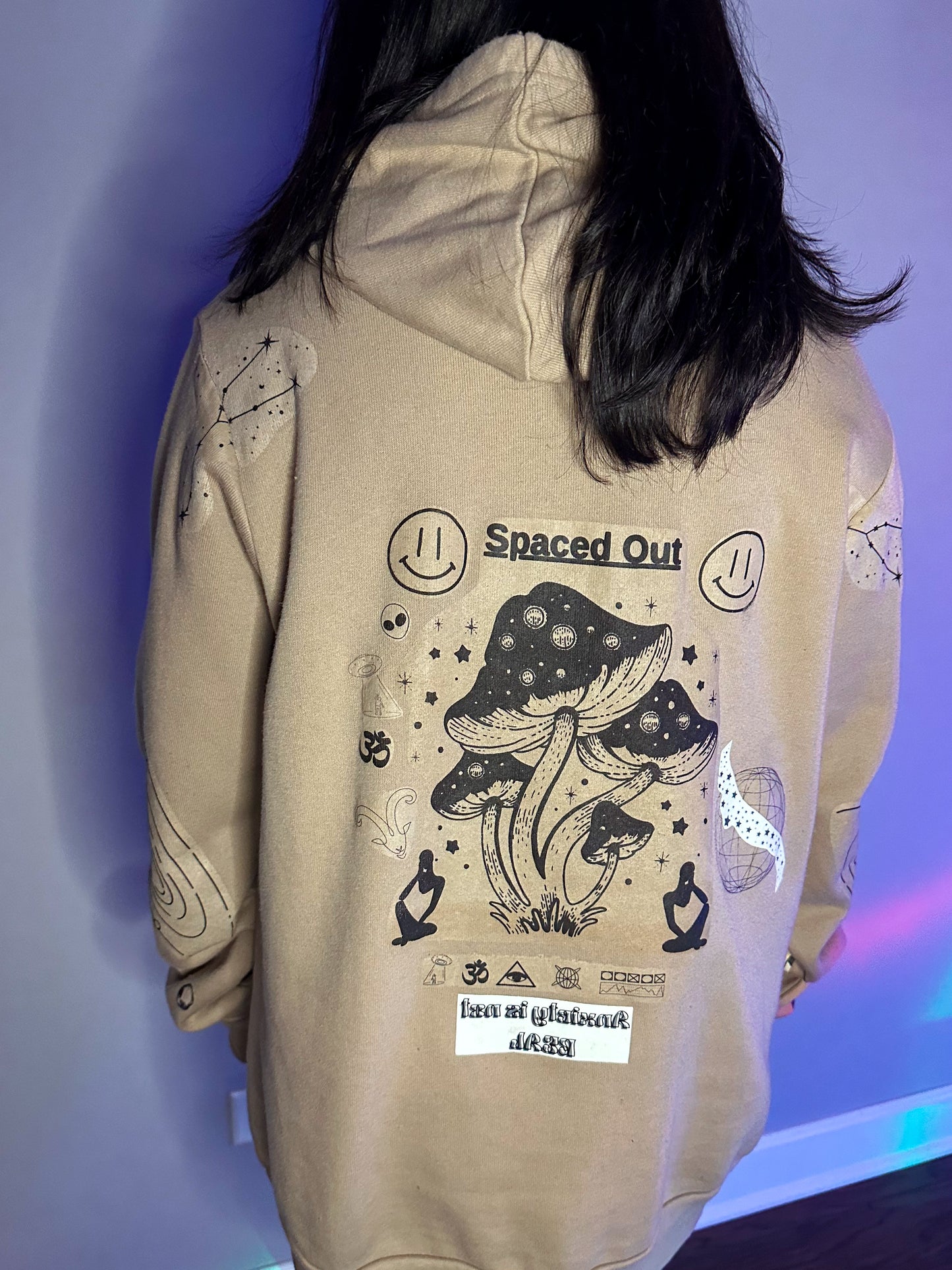 Spaced Out Hoodie // Tan  //  Small - XL