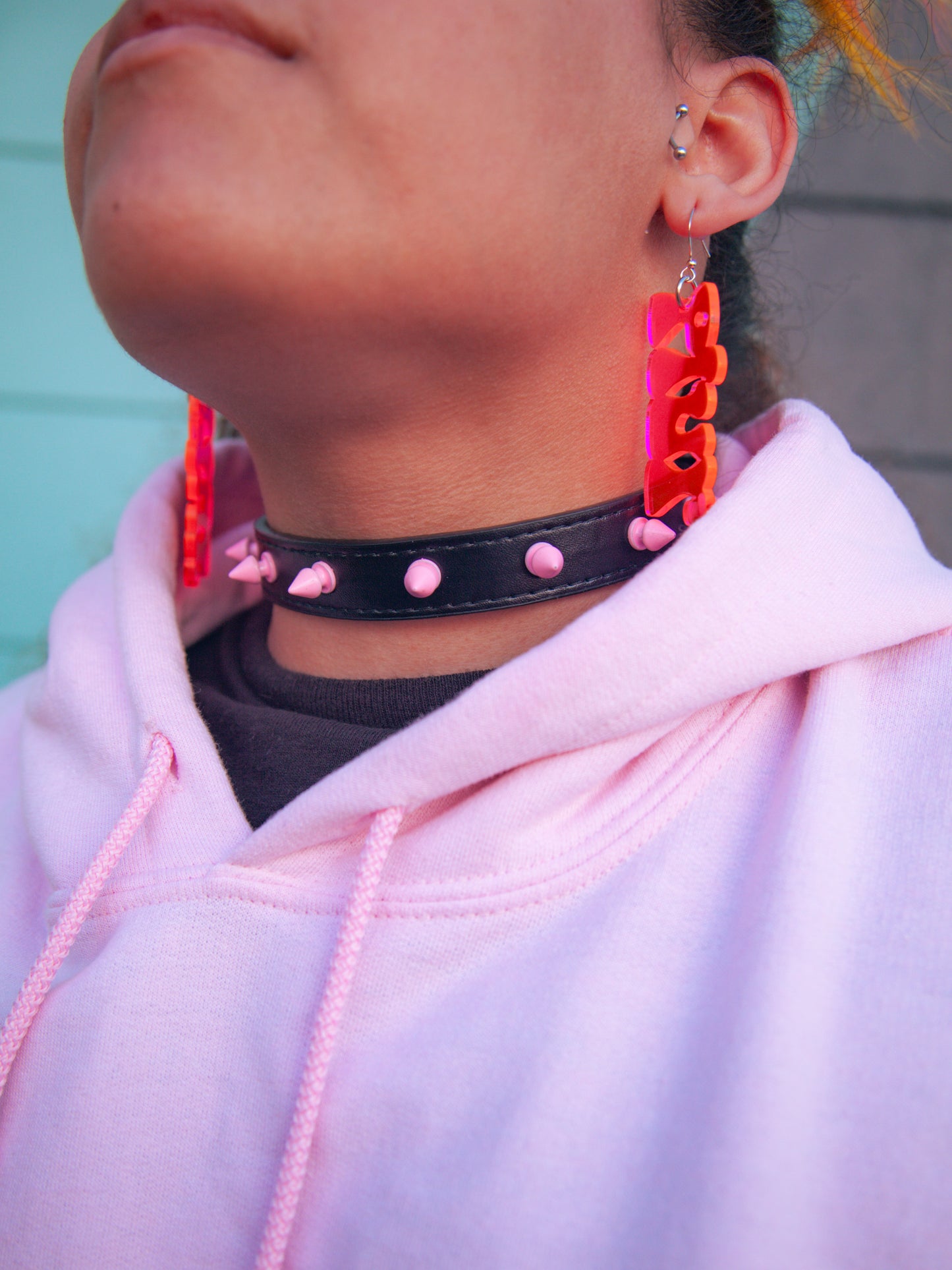 Spiked Leather Chokers