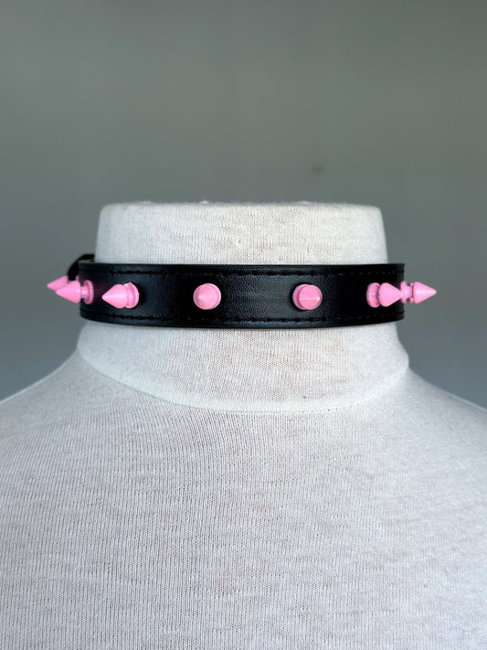 Spiked Leather Chokers