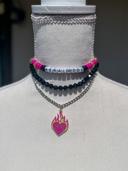 Feral Mode Kandi Chain Necklace