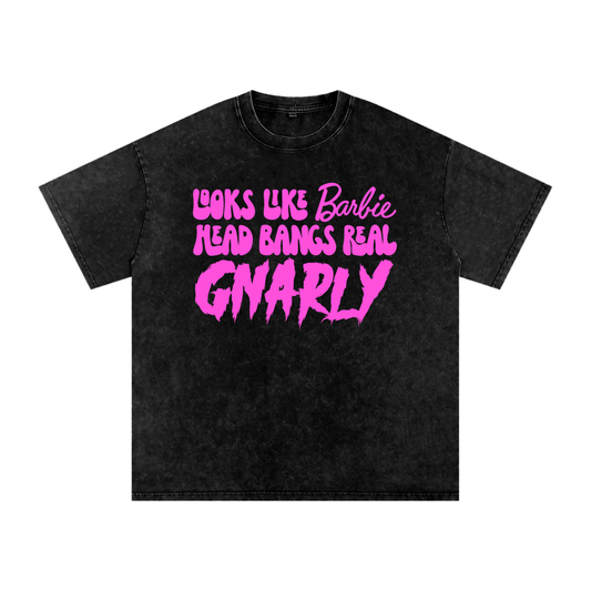 Gnarly Barbie Acid Wash T-Shirt
