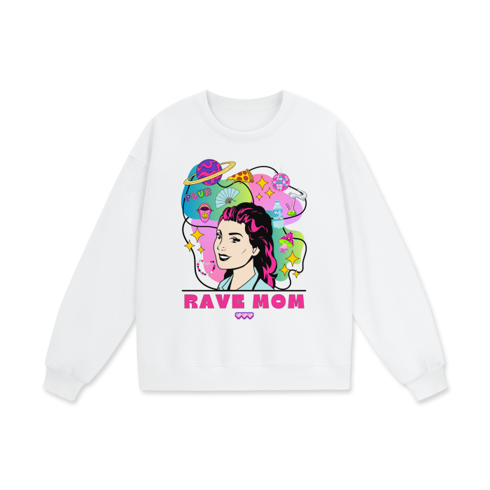 'Rave Mom' Heavy Weight Oversized Sweatshirt