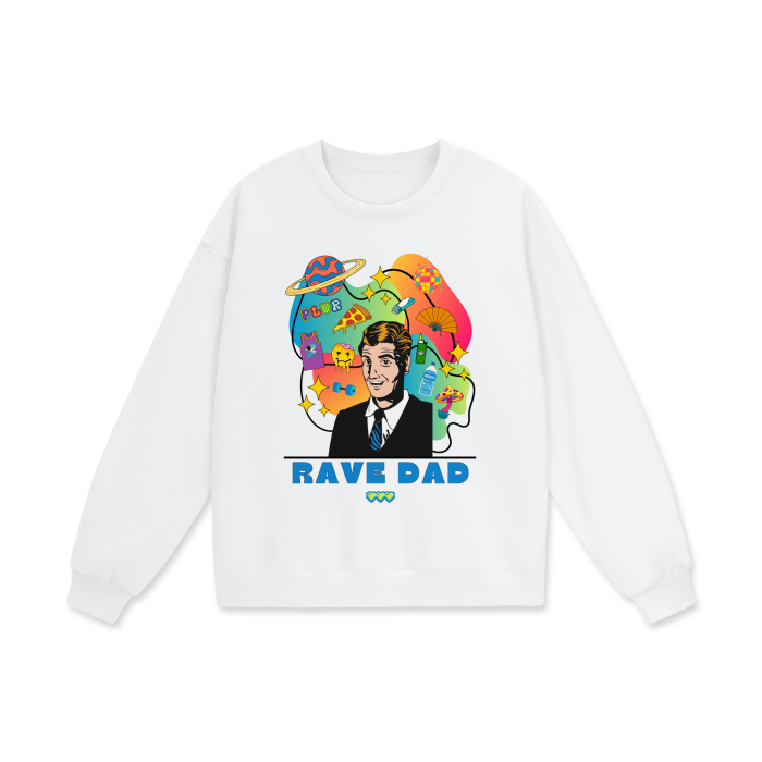 'Rave Dad' Heavy Weight Oversized Sweatshirt