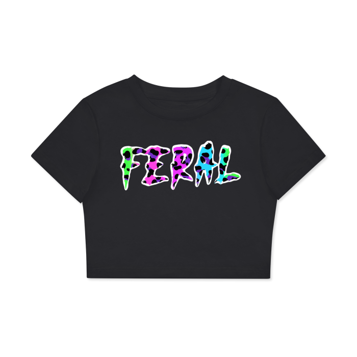 'Feral' Fitted Crop Top