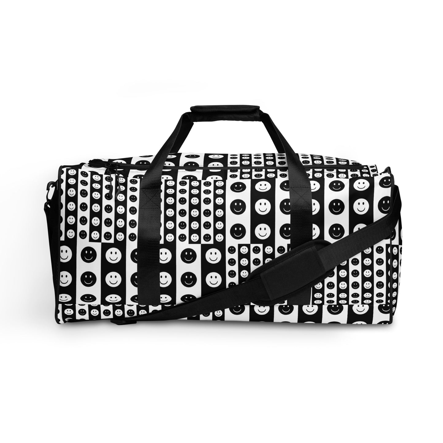 Checkered Smiley Face Duffle Bag