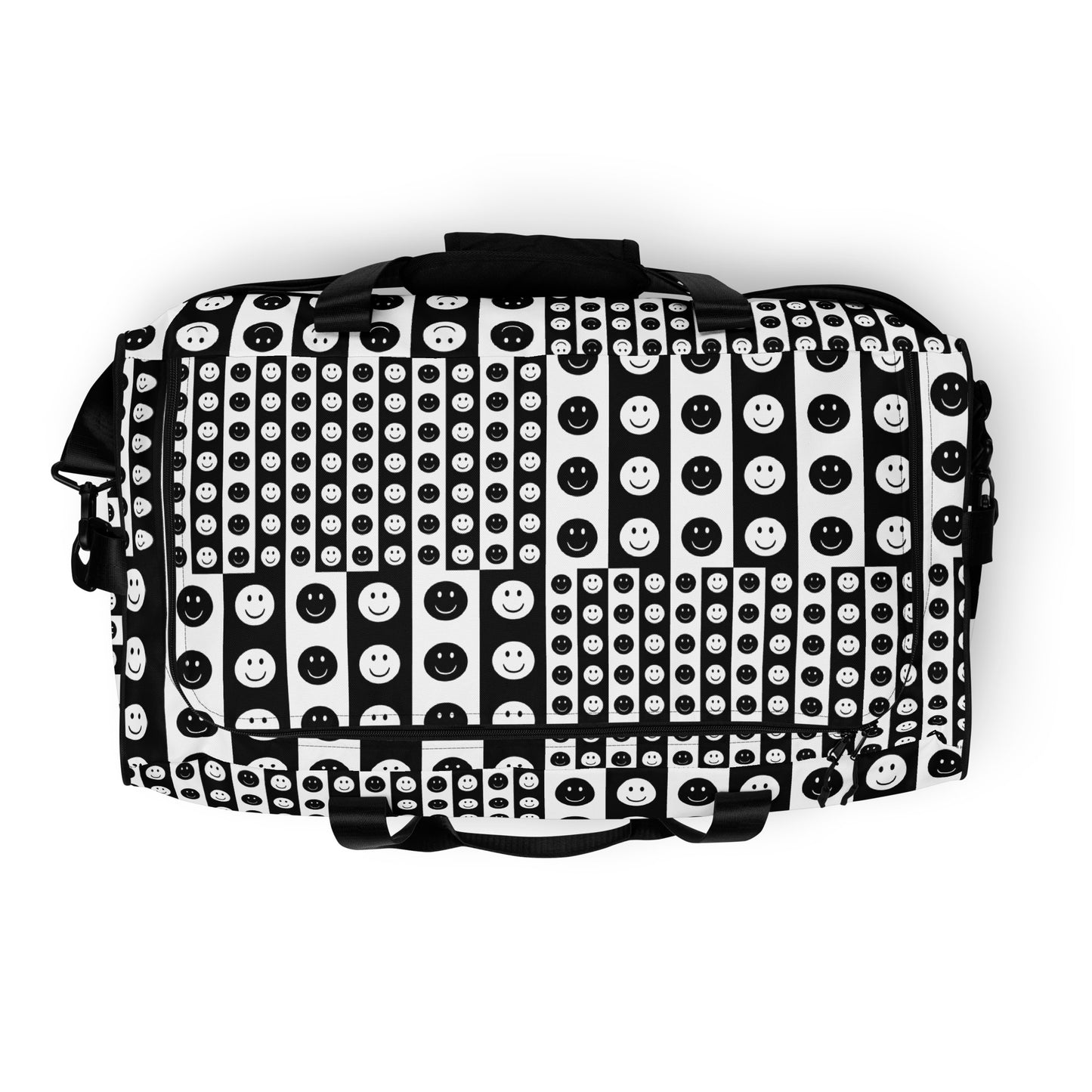 Checkered Smiley Face Duffle Bag