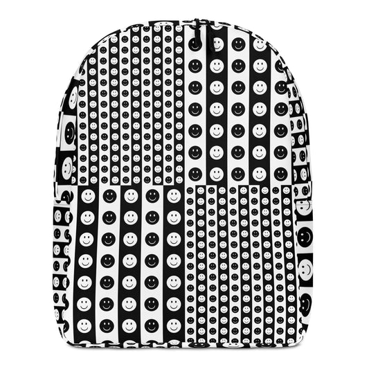 Black & White Smiley Face Backpack