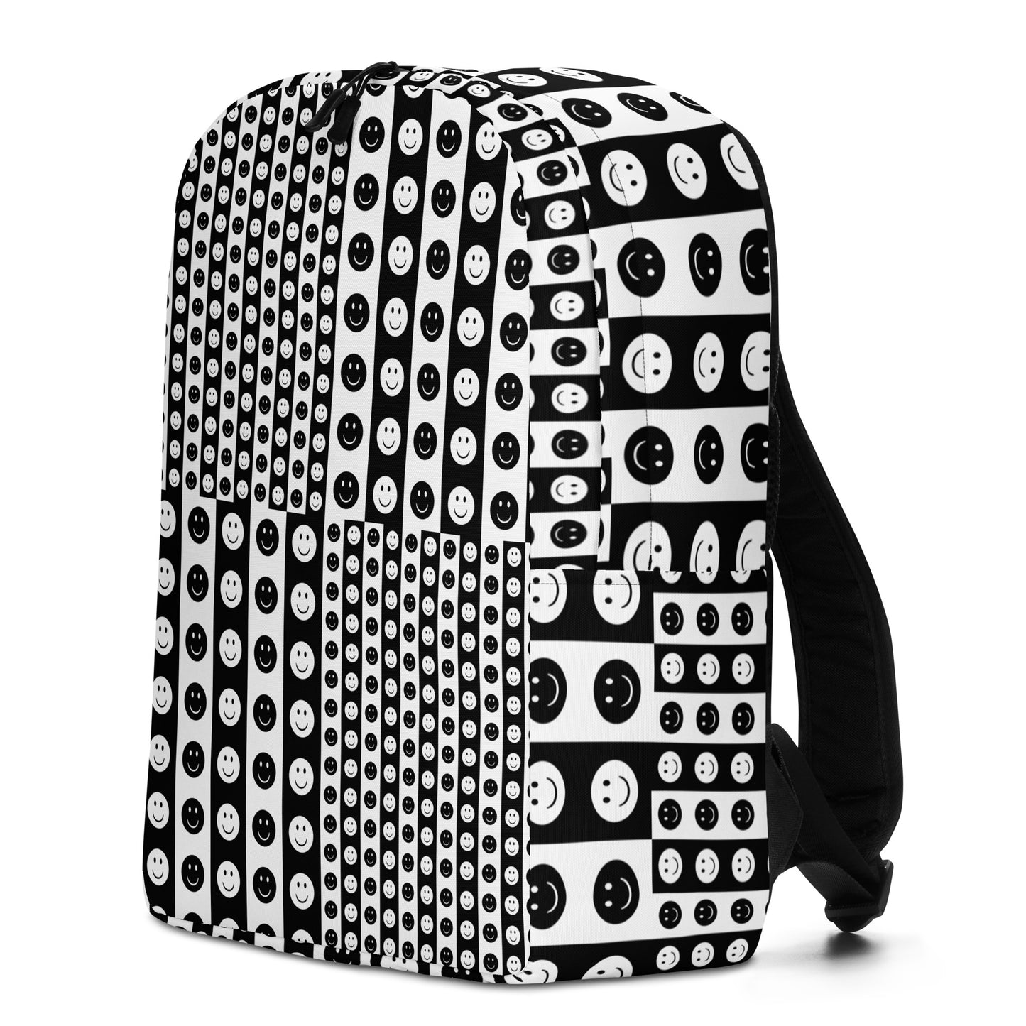 Black & White Smiley Face Backpack