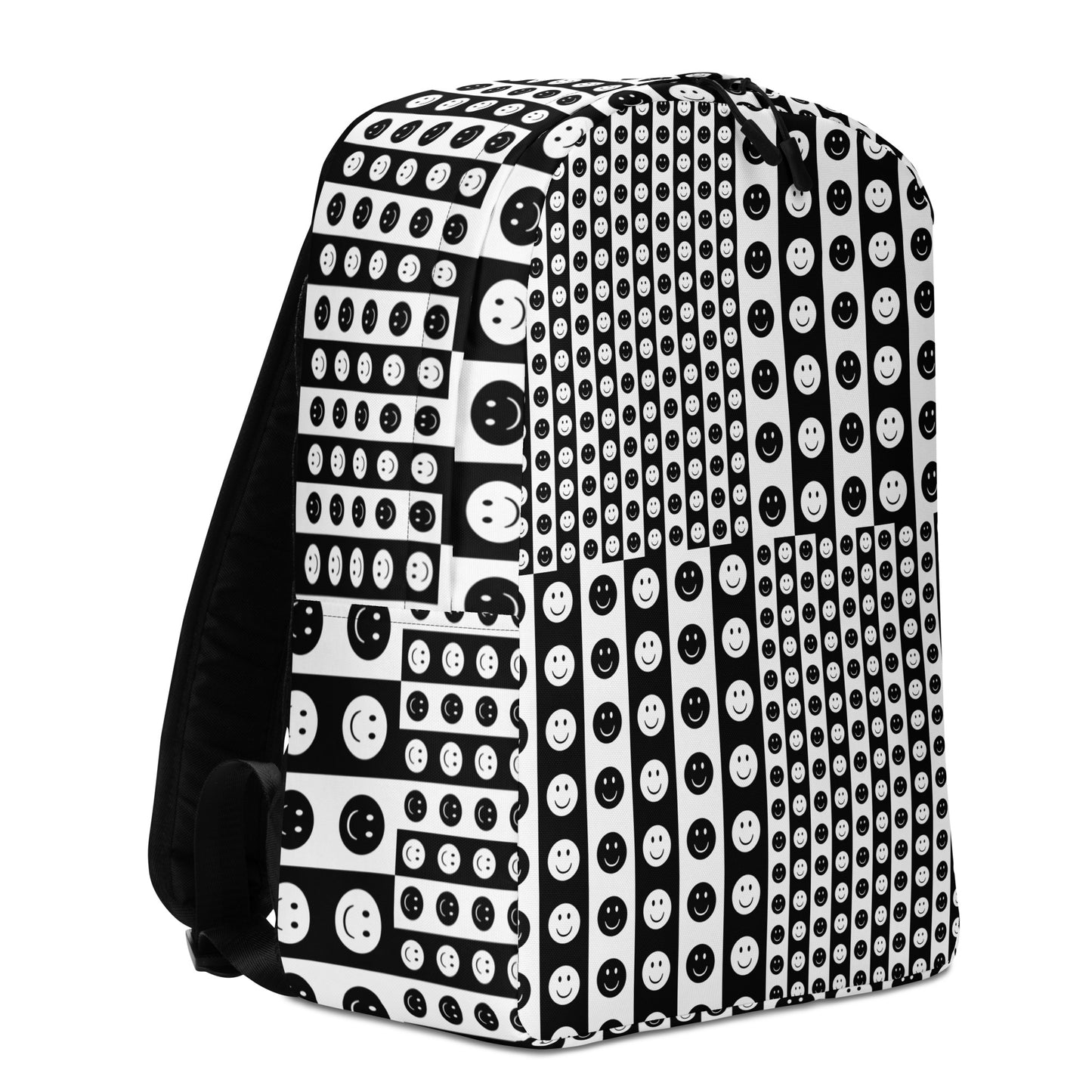 Black & White Smiley Face Backpack