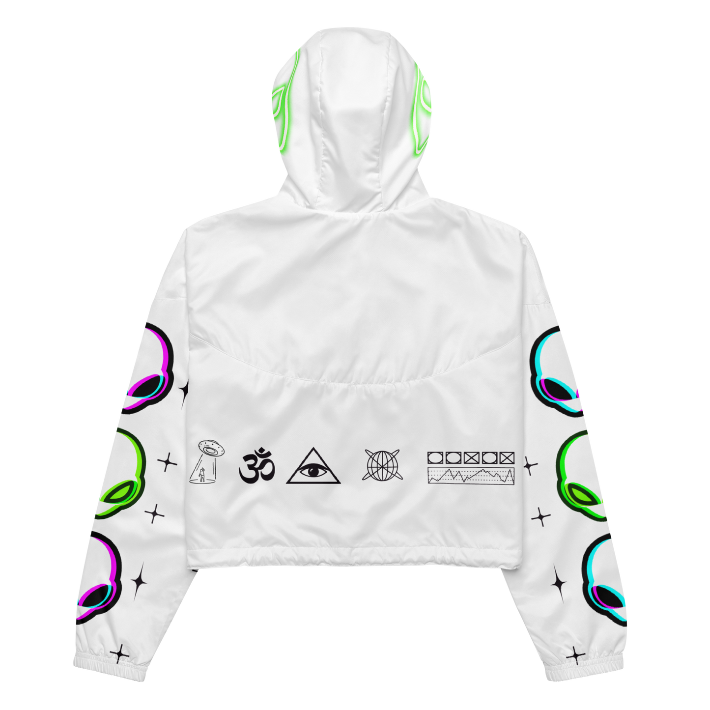 'I Need Space' Cropped Windbreaker