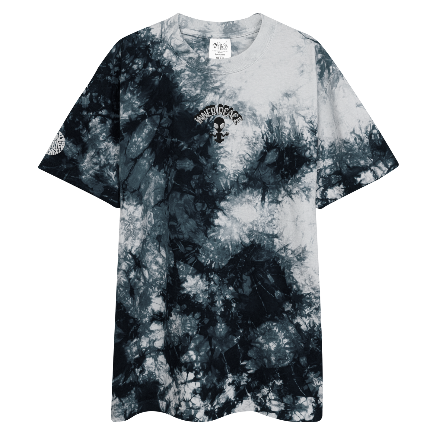 Inner Peace Embroidered Tie-Dye T-Shirt